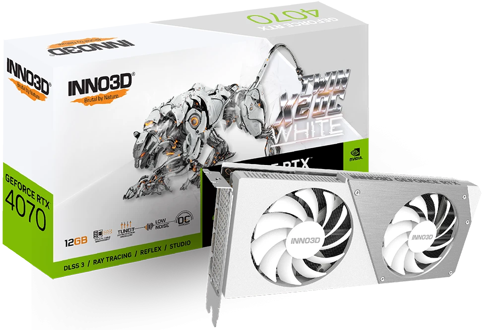 INNO3D GeForce RTX 4070 TWIN X2 OC WHITE STEALTH
